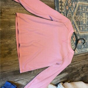 Cat & Jack Pink Waffle Knit Top